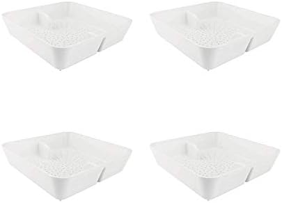 GSW ABS Plastic Floor Sink Drain Strainer Drop-in Basket 8-1/2”W x 8-1/2”L x 2-1/4”H - Perfect for Restaurant, Bar, Buffet (2" H ABS x 4) by GSW