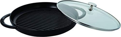 Staub Pure Grill & Frying Pan, Steam & Grill, Black, 10.2 inches, Cast Enamel, Induction Compatible, Authentic Japanese Product - Image 2