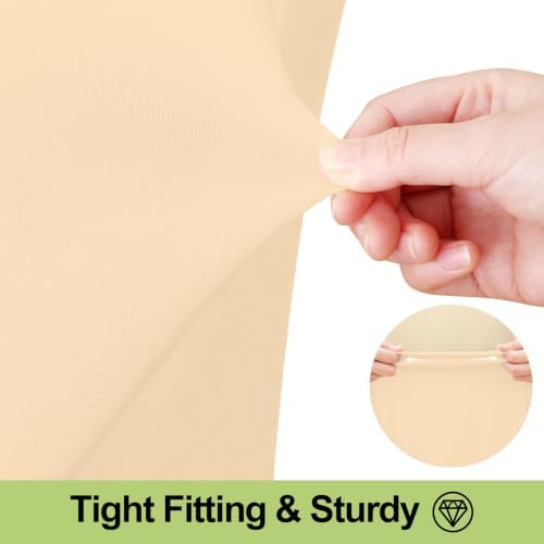 Smiry 2 Pack Spandex Elastic Fitted Table Cloth Skirt for 4FT Table - Image 3