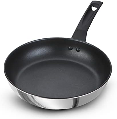 PRESTIGE - 9x Tougher - Frying Pan -Ultra Durable Stainless Steel - Non-Stick - Induction Suitable - Dishwasher and Oven Safe - 25cm by Prestige