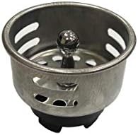 Stainless Steel Junior Duo Strainer Replacement Basket/Stopper for Bar and Prep Sinks Drains 1 Pack by VARNAHOME