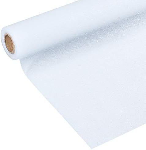 Shelf Liner Silicone Shelf Liners for Kitchen Cabinets Non-Adhesive Non-Slip Waterproof Cabinet Liner Drawer Liner Refrigerator Liners Durable & Reusable (12 Inch x 10 FT, Translucent-White) by ANTSWISH