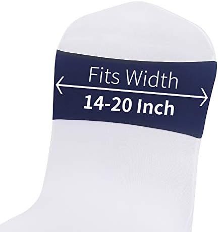 Peomeise 100pcs Navy Spandex Chair Sashes with Buckle Slider for Wedding, Party Decoration - Image 5