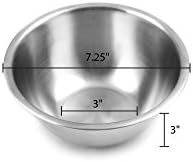 Fox Run Stainless Steel Small Mixing Bowl, 7.25 x 7.25 x 3.75 inches, Metallic - Image 2