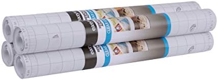 EasyLiner Clear Adhesive Shelf Liner for Cabinets, Cupboards & Protective Covering - Peel and Stick Shelf Liner Easy to Cut & Fit - Self-Adhesive & Removable - 18 in x 24 ft, 4 Rolls by DuckBrand