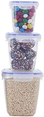 Superio Plastic Food Storage Container Set, BPA Free, Sealed Containers with Airtight Lids for Pnatry, Cupboard, and Fridge- Microwave and Dishwasher Safe (10) (3-Pack) by Superio