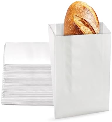 Grease Resistant - Gusseted Paper Sandwich Bags - White (1000Pcs/Pack)(6 x 0,75 x 6,75) - Image 2
