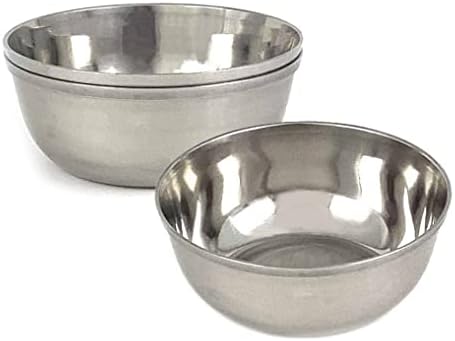 Tredoni 2 Prep & Condiment 4" / Serving Bowls (4 inch, 8.5 oz, 2 pcs) | Mirror Polished Fine Thickened Stainless Steel Small Mixing Bowls for Dips, Ingredients, Sides, Snacks, Desserts & Appetizers by Tredoni