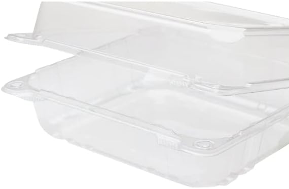 Karat Clamshell Take Out Food Containers [8"x8" - 250 ct] Durable, Stackable, Crack-Resistant To Go Boxes | Clear - Image 7