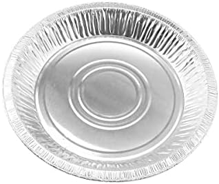 KitchenDance Disposable Aluminum Pie Pans - 9-5/8" Round Aluminum Foil Baking Pans Perfect for Home & Restaurants, Oven Safe, Pack of 250 by KitchenDance