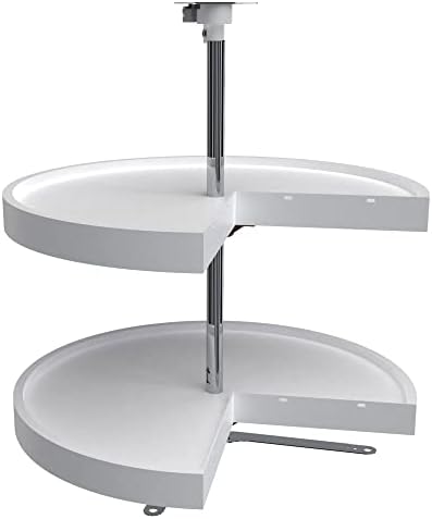 Rev-A-Shelf 2 Tier Pie-Cut Plastic Lazy Susan for Corner Base Cabinets, 24" by Rev-A-Shelf