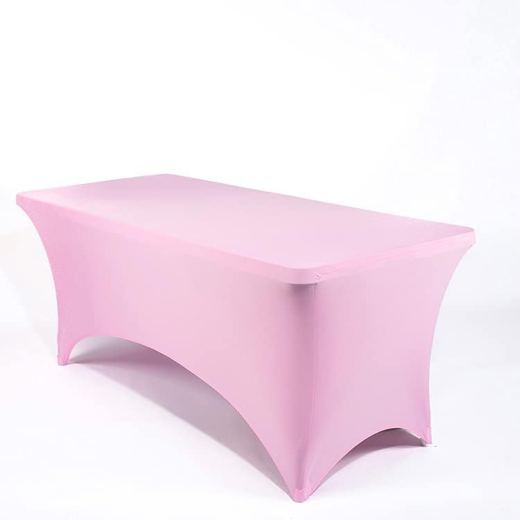 MDS® Pack of 12 Spandex Tablecloth 4FT Tight Fitted Stretch Table Cover – Washable Wrinkle-Free Reusable Elastic Patio Tablecloth for Wedding, Party, Banquet, Trade Show, Event Décor - Pink by MDS