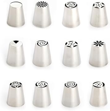 27 Pieces Small Stainless Steel Russian Flower Icing Tips Kit - Image 2