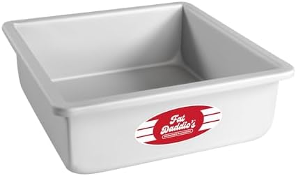 Fat Daddio's Anodized Aluminum Square Cake Pan, 3" High - 8 Inch x 8 Inch x 3 Inch by FatDaddios