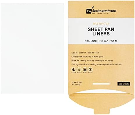 Restaurantware Parchment Paper 1000 Pack of 9 x 13 Inches Silicone-Coated Pre-Cut Baking Sheets Non-Stick White Ideal for Oven-Safe Applications - Image 2