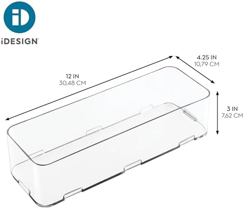 iDesign Interlocking Drawer Organizer, Set of 3, Clear | Kitchen, Bathroom, Desk Drawers - Image 3