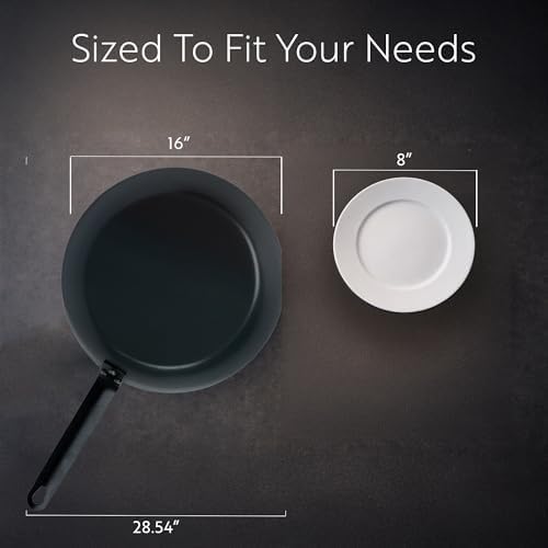 Restaurantware-Met Lux 16 Inch Fry Pans, 6 Lightweight Frying Pans - Induction-Ready, Triple-Riveted, Black Carbon Steel Cooking Skillets, Durable, For Searing, Sauteing, And Browning Food - Image 2