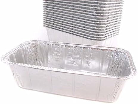 KitchenDance Disposable Aluminum Loaf Pans - Rectangular Aluminum Foil Pans for Meat Loaf's, Breads, Apple Cakes - Baking Pan Perfect for Baking, Cooking, and Preparing Food, 2 Pound Loaf, 50 Count - Image 4