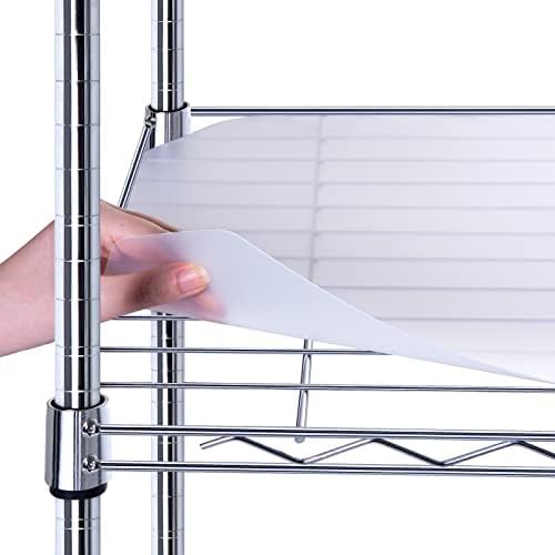 BRIAN & DANY Wire Shelf Liner 18" X 48", Heavy Duty Shelf Liners for Wire Shelving, Waterproof Protector Mats, Set of 5, Transparent by BRIANDANY