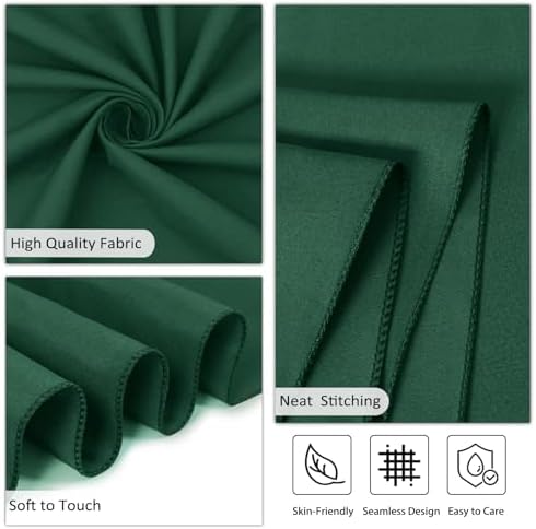 8 Pack Dark Green Rectangular Table Cloth 60 x 102 Inch for 6 Foot Table - Image 5