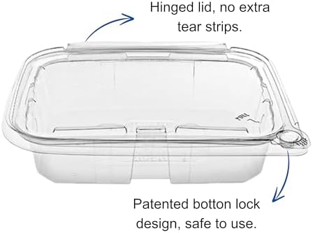 20 oz RPET Clear Hinged Lid Tamper Evident Container – 200 Pcs - Image 4