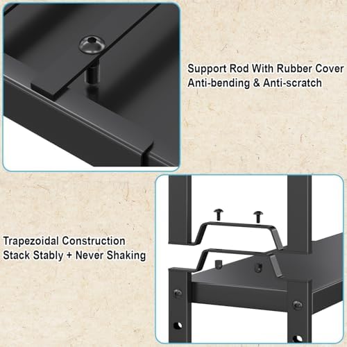 Narrow Expandable Cabinet Shelf Organizer 5.51" Width, Kitchen Counter Storage Shelves Spice Racks, Small Cupboard Countertop Tabletop Shelves Organizers, Expandable Adjustable Stackable, Load 30LBS - Image 7