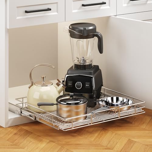 Pull Out Cabinet Organizer 28½" W x 21½" D, Heavy Duty Cabinet Pull Out Shelves, Slide Out Drawers Organization for Kitchen Cabinets Bathroom - Image 5
