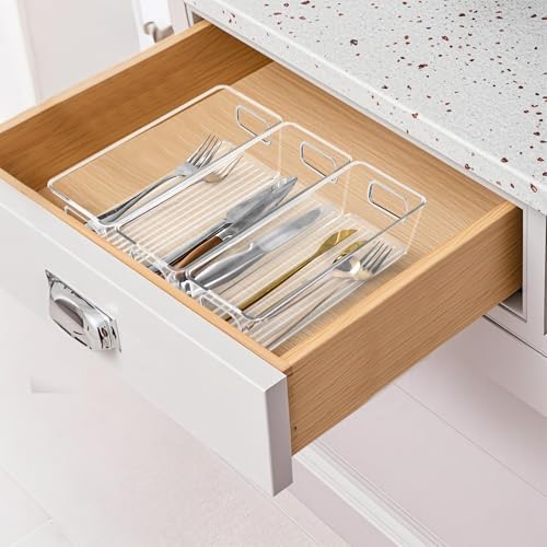 Clear Plastic Storage Bins 8 Pack - Pantry Organizers and Storage, Fridge Organizer Containers for Kitchen, Cabinet, Freezer, Bathroom, Clost, Home Organization - Image 7