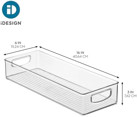 iDesign Slim Extra Long Clear Storage Bin | Narrow, Stackable, Kitchen or Pantry Organizer - Image 4