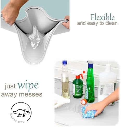 The Original Under Sink Mat - Silicone Waterproof mat, Trimmable, Easy to Clean, Kitchen cabinet liner, Under sink protector mats, Drip Tray with Lip - 31" x 22" or smaller - Image 6