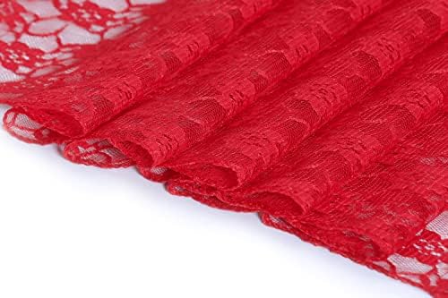 MDS Pack of 10 Wedding 12 x 108 inches Lace Table Runner for Wedding, Decorations for Birthday Parties, Banquets, Graduations, Engagements, and Runners fit Rectangle, Round Table- Red - Image 3