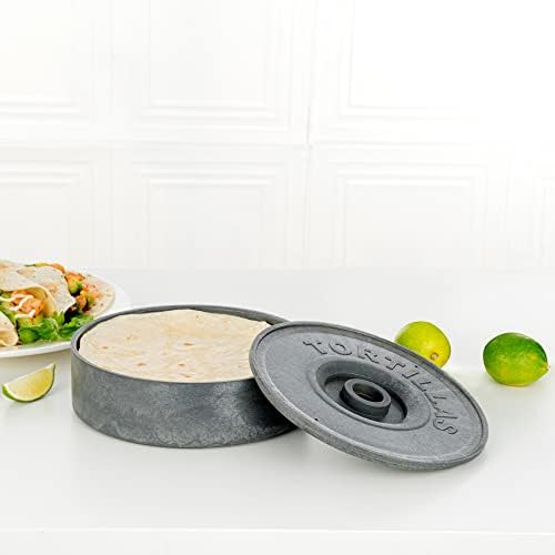 Restaurantware Tortilla Warmer 1 Count 8.5 x 8.5 x 2.3 Inches Plastic Tortilla Server Insulated Tortilla Keeper Gray - Image 3