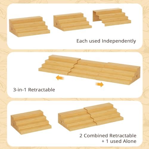 4-Tier Extra-Long Expandable Can Rack, Adjustable Bamboo Organizer for Pantry, Can Storage Holder for Pantry Shelf & Countertop, Large Capacity Holds 60 Cans (3.75oz), Patent Pending - Image 4
