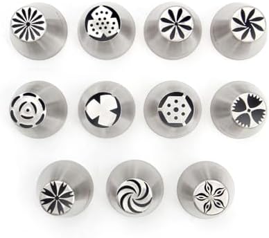 11 Pcs Small Stainless Steel Russian Flower Icing Tips Set - Image 3