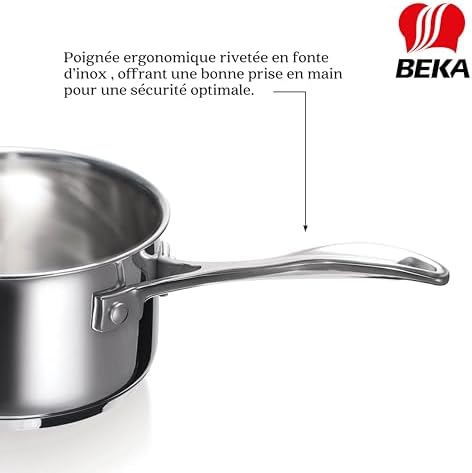 Beka Chef 3-piece Stainless Steel Saucepan Set (16-18 - 20 cm) - Image 2