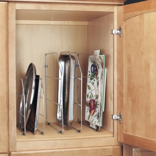 Rev-A-Shelf 18" Bakeware and Tray Divider for Wall/Base Cabinets, Chrome - Image 2