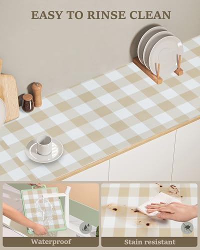 Shelf Drawer Liners for Kitchen Cabinet Non-Adhesive Beige 11.8In x 10FT - Image 5