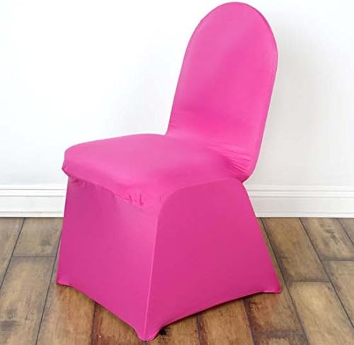 Tableclothsfactory 20 PCS Fushia Stretchy Spandex Fitted Banquet Chair Cover Dinning Event Slipcover for Wedding Party Banquet Catering by TABLECLOTHSFACTORY