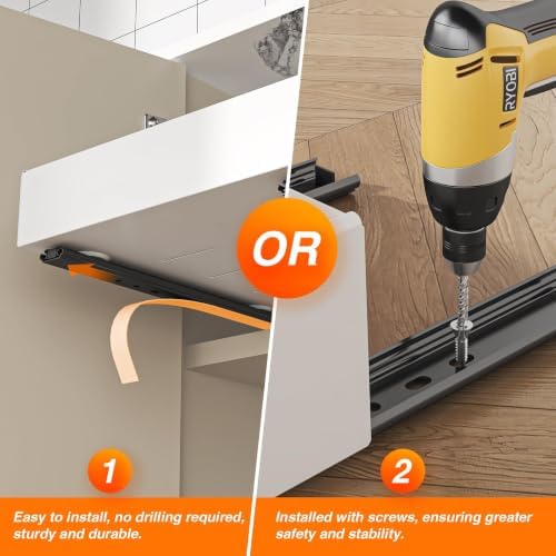 Expandable Pull Out Cabinet Organizer,16.5-26.7" Wx21''D,4 Pack - Image 6