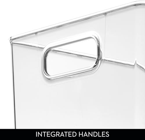 iDesign Storage Bins with Handles, Set of 4, Clear - Image 5