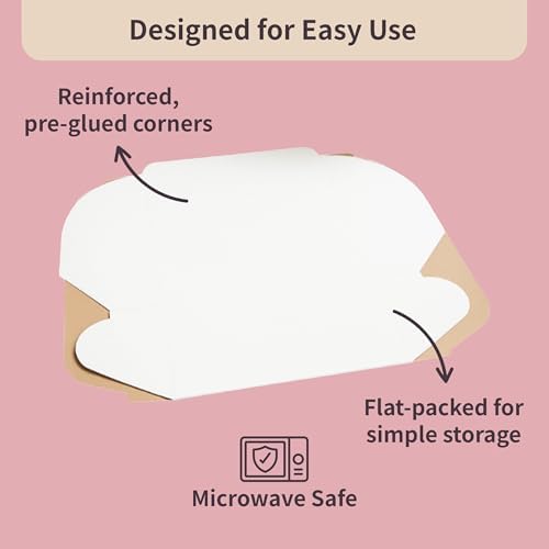 Reversible Bakery Boxes 19 x 14 x 5 in, No Window Lock Corner Sheet Cake and Catering Boxes with Front Tuck Lock & Side Clips, Kraft or White Exterior, Microwavable, 50 Pack - Image 6
