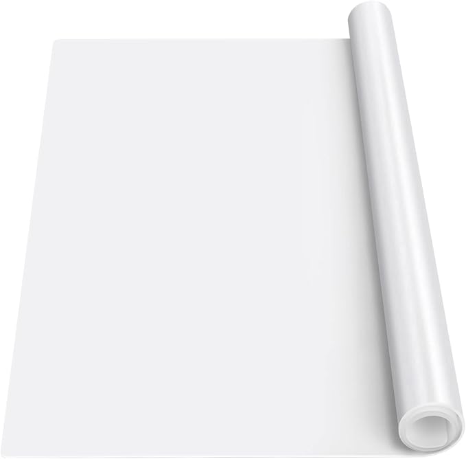 Silicone Mats for Kitchen Counter, Nonslip Silicone Mats for Crafts Countertop Protector Heat Resistant Mat (78.7” x 24” x 0.08”, Translucent) by InfiOne