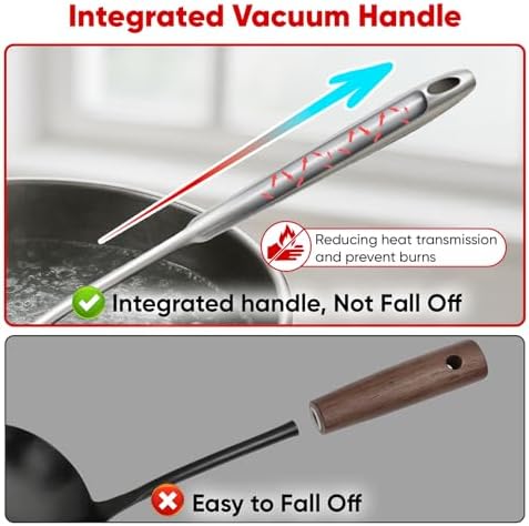 Newness 16 Pcs Cooking Utensils Set, 304 Stainless Steel Kitchen Utensils Set, Metal Kitchen Accessories, Include Soup Ladle, Slotted Skimmer Spoon, Spaghetti Spoon and Spatula, Dishwasher Safe - Image 4