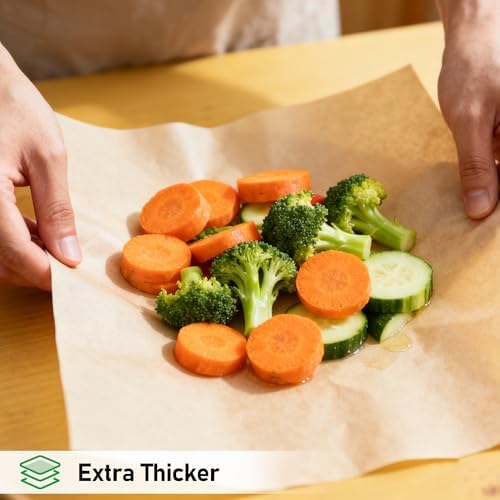 EcoDispose 500 Pcs Non-Stick Parchment Paper Baking Sheets 12-3/16"x16-3/8" | Unbleached, Heavy Duty, Pre-Cut, Greaseproof Full Pan liner for Bake - Image 5
