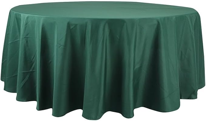 Balsa Circle 6 pcs 108 inch Hunter Green Round Polyester Tablecloths Fabric Table Cover Linens for Wedding Party Banquet Reception Events Kitchen Dining by BalsaCircle