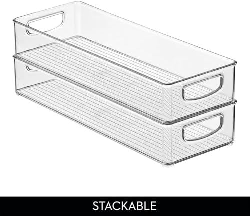 iDesign Slim Extra Long Clear Storage Bin | Narrow, Stackable, Kitchen or Pantry Organizer - Image 5