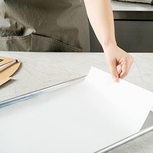 Restaurantware-Pastry Tek 12 x 16 Inch Parchment Paper Sheets, 1000 Greaseproof Baking Sheets For Oven - Pre-Cut, Double-Sided Silicone Coating, White Paper Nonstick Baking Sheet, Half-Size - Image 3