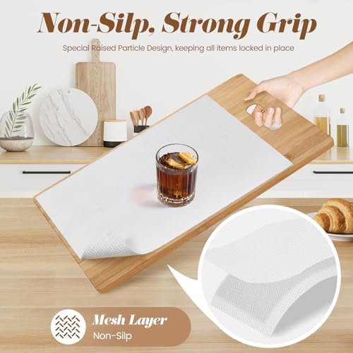 12 in x 30 FT Drawer Liner and Shelf Liner for Kitchen Cabinets Non Adhesive Strong Grip Cabinet Liner Non-Slip Drawer Liner for Shelves, Thickened Durable Waterproof Cupboard Liner, White - Image 2
