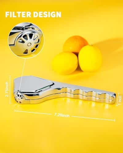 Lemon Squeezer, Stainless Steel Lemon Juicer, Manual Juicer | Manual Juicer for Lemon Citrus Lime Orange, Handheld citrus Squeezer, Heavy Duty, Exprimidor De Limones - Image 3