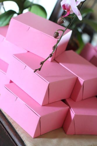 SCT 0803 Pink Paperboard Non-Window Lock-Corner Bakery Box, 6" Length x 4-1/2" Width x 2-3/4" Height (Case of 250) - Image 3